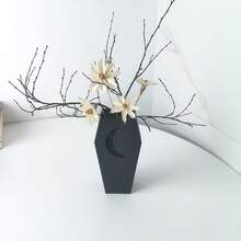 Gothic Style Vase, Holiday Decorative Vase, Spider Web Pattern Vase. Dried Flowers, Fresh Flowers, Decorative Flower Vase. Modern Home Decor Flower Vase, Suitable For Halloween Home Decor, Wedding Party, Living Room, Office, Bedroom And Dining Table Decoration Room Decor Glass Vase