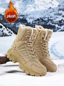 Botas de nieve de caña alta para hombres, botas versátiles deportivas y casuales para el trabajo, zapatos con elevador, botas para otoño/invierno