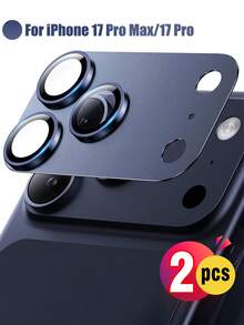 ZYONS 2pcs Camera Lens Protector For IPhone 17 Pro Max - Premium 9H Tempered Glass, Strong Adhesive | Compatible With Phone Cases | Anti-Scratch, Anti-Fingerprint, Anti-Dust | Full Coverage Protection Against Scratches And Impacts | High Transparency Lens Cover, Maintains Original Photo Quality | Ideal Halloween Gift For Family, Friends And Mobile Photography Enthusiasts, Available In Cosmic Orange/Silver/Blue - Multicolor - View 9