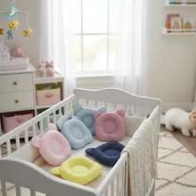 BABY MARATHON Travesseiro Anatômico Almofadinha para Bebê Berço Carrinho Conforto Bebê Neutro