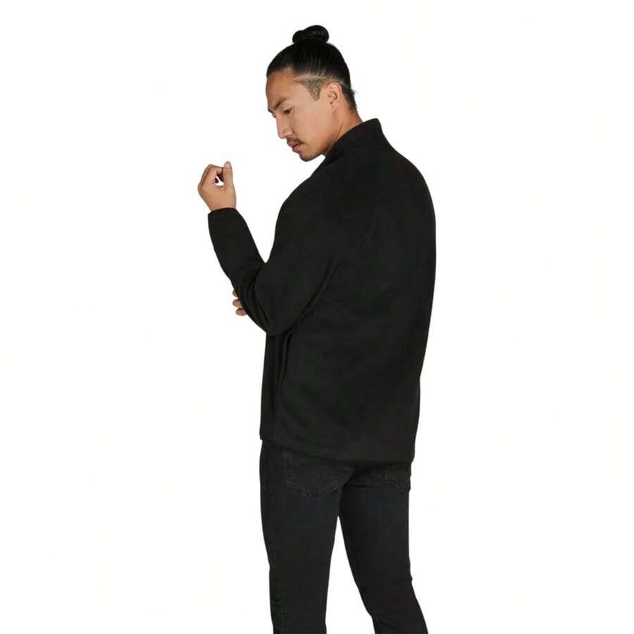 SIGNATURE Womens/Ladies Zip Microfleece Tagless Fleece Jacket (Dark Black) - 咖啡棕 - 查看 1