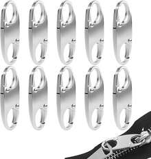 Slzhds 10 Pcs Clips de Mosquetón, Mosqueton Llavero, Mosquetón Doble, Hebilla de Cremallera de Repuesto Antirrobo,Mosquetón,S Llavero de Resorte Doble,para Viajes de Camping,Mochilas - Pago - Ver 7