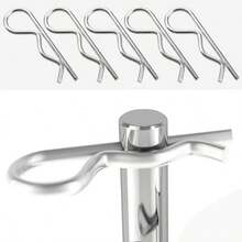 Zestaw 120 szt. wysokiej jakości ocynkowanych sworzni blokujących – ocynkowane, trwałe i odporne na rdzę elementy złączne do napraw samochodowych i małych silników, zaciski z sworzniami blokującymi typu R, zaciski sprężynowe, szpilki do włosów, ocynkowane sworznie mocujące