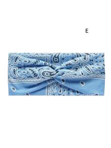 1 pieza Diadema deportiva de yoga estilo bohemio, diadema ancha elástica antideslizante para mujeres, bandas para el cabello que absorben el sudor para hacer ejercicio y correr, accesorios para el cabello de invierno para mujeres