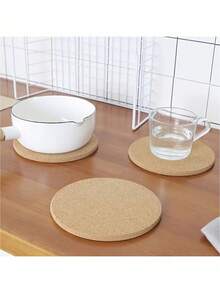 4 Stücke runde Gummi Hitzebeständige Untersetzer, geeignet für Tassen, Geschirr und Pflanzen, Küchen- und Esszimmerschutz, rutschfeste Untersetzer für Tassen, Isoliermatten, synthetische Abdeckungen, Haushaltszubehör für die Küche