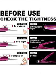 可调节粉色指甲钳，带 15 个磁铁，指甲修剪器，U 型不锈钢指甲钳，适用于人造指甲尖，锋利刀片指甲钳工具