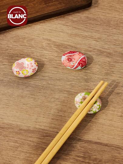 6件套蚕豆筷子架陶瓷筷子架勺叉架家用厨房餐具筷子架