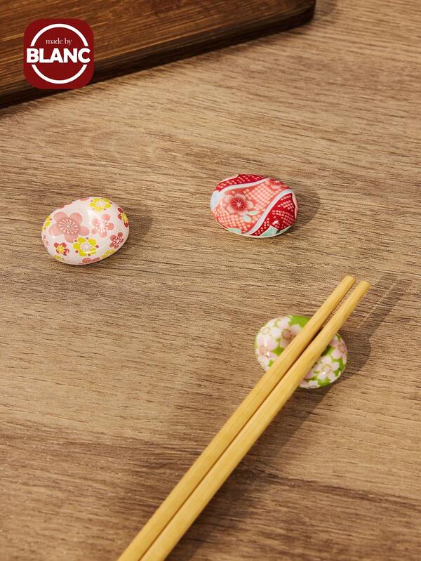 Set di 6 posate per appoggiare le bacchette dei fagioli, porta bacchette in ceramica, portaposate per cucchiaio e forchetta, supporto per bacchette per la tavola di casa