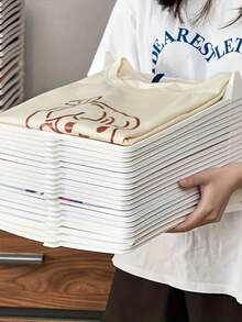 Set di pannelli per conservazione di indumenti senza pieghe - Organizzatori salvaspazio per magliette, camicie e maniche corte, rastrelliere pieghevoli in plastica per armadio e bagno