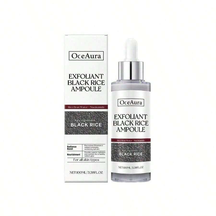 OceAura Black Rice Brightening Exfoliating Serum Cleansing Ampoule Softening Skin Essence