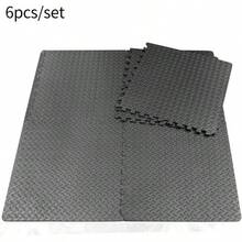 Tapete para Gimnasio, Tapete para, Pesas o Ejercicios en Casa, Soft Fitness, suelo protector para equipos de gimnasio y cojn para entrenamientos. 6 Piezas de 60x 60, 2.16m espesor de 12mm. - Negro - Ver 8