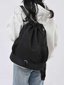 SEYATULLH Sports Yoga Fitness Backpack Large Capacity Sports Gym Yoga Fitness Drawstring Backpack Outdoor Sports Men And Women Basketball And Football Bag