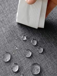 1pc Water-Repellent, Splash-Proof Solid Color Polyester Rectangular Tablecloth, Woven Thick Fabric, Suitable For Restaurant, Outdoor, Living Room, Patio, Picnic Or Holiday Party, Home Decor - Dark Grey - View 4