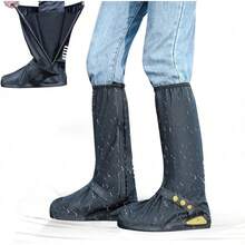 BOOSEN Cubre Zapatos Impermeable, Cubre Zapatos para Lluvia, con Bandas Reflectantes Botas de Lluvia Antideslizantes Chubasqueros de Alta Protección la Lluvia para Bicicleta - G - Ver 11