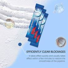 JUE FISH Toilet Clean Powder Household Drain Cleaner Deodorant Eliminate Odor Prevent Blockage Removing Stubborn Dirt Urine Stains Toilet Sink Drain Cleaner - 白色 - 查看 9