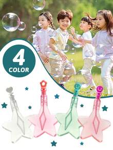 20pcs/Set Transparent Pentagram Bubble Wands, Suitable As Party Favors, Casual Toys, Compact And Portable