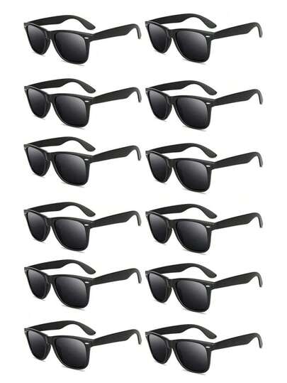 1/5/12 peças de óculos de festa retrô dos anos 80 - vintage quadrado clássico para adultos, Natal, cosplay e eventos de feriados, adereços para cabine de fotos, decoração para despedida de solteira, presentes para despedida de solteira, despedida de solteira, lembrancinhas para chá de panela, lembrancinhas de casamento para convidados, artigos para festivais de Natal, decorações de Natal