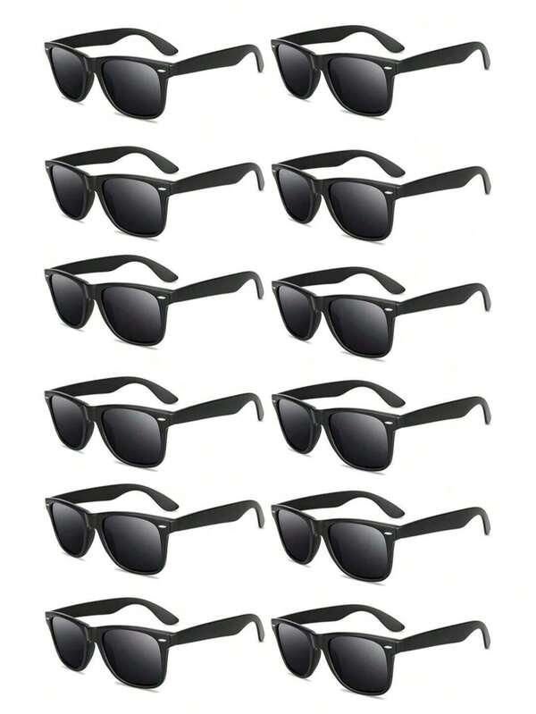 1/5/12pcs Retro 80s Party Glasses - Classic Square Vintage For Adults, Christmas, Cosplay & Holiday Events ,Photobooth Props ,Bachelorette Decor, Bachelorette Gifts, Bachelorette Party, Bridal Shower Favors, Wedding Favors For Guests,Christmas Festival Supplies, Christmas Decorations