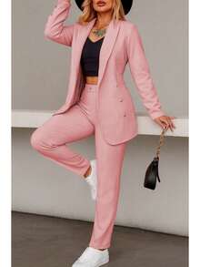 Women Suit Sets - 藕粉色 - 查看 1