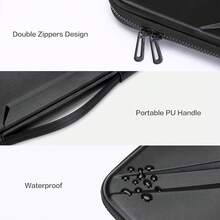 Funda para portátil de 15.6 pulgadas, protector impermeable y a prueba de golpes, bolsa de computadora de EVA con diseño artístico geométrico y asa, compatible con MacBook Pro 16, HP, , ASUS Notebook, negro - Negro - Ver 1