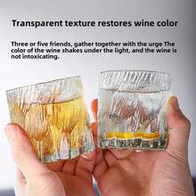 1 pieza Vaso de cristal premium con hielo, vaso de whisky creativo, vaso para licor, vaso de uso doméstico, diseño exclusivo, vaso clásico, vaso para jugo - Multicolor - Ver 5