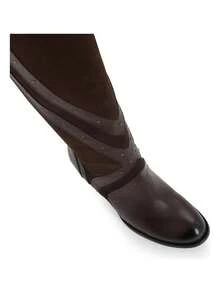 Bota Vaquera Para Dama Piel Res Genuina Modelo Soberbia Ajuste Perfecto Comodidad Duradera Diseño Moderno - Marrón - View 7