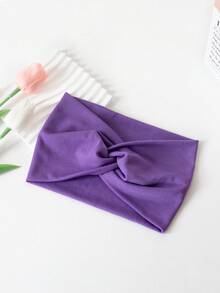 1 pieza Diadema deportiva casual de yoga extra ancha con diseño cruzado para mujer, accesorio de moda para uso diario, regalos, viajes, regalos para mujeres, artículos para el cabello, rellenos de calcetines