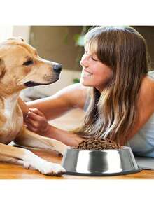 2-Pack Stainless Steel Dog Bowls, Dog Food Bowls, Dog Water Bowls For Medium And Large Dogs, Non-Slip, Stackable Pet Bowls, Dog Feeding Bowls - 銀色 - 查看 1