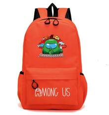 Among Us 小中学生用ランドセル 子供用スペース人狼ゲーム周辺バックパック - オレンジ1 - チェックする 45