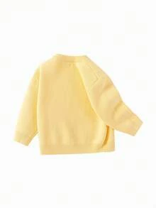 Balabala 2025冬季男童纯棉针织毛衣，卡通图案打底衫，男女童皆宜 - 黃色調 - 查看 3