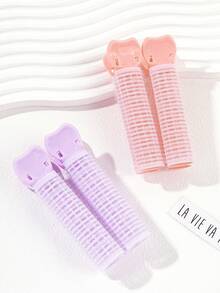 4 件装蓬松发髻和造型工具、卷发夹、无痕夹、发根刘海前夹、粉色配饰、美发工具 - 彩色 - 查看 11