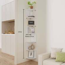 1pc Corner Wall Shelf Bookshelf, Multi-Layer Storage Rack For Bedroom/Living Room, Wall Corner Decor Display Rack, No Drilling Required - Multicolor - View 13