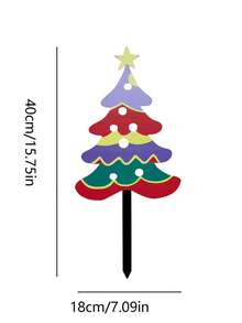 40 cm świąteczna choinka z reniferem Świętego Mikołaja, żelazna dekoracja artystyczna, odpowiednia do domu, ogrodu, dekoracji świątecznych i zewnętrznych