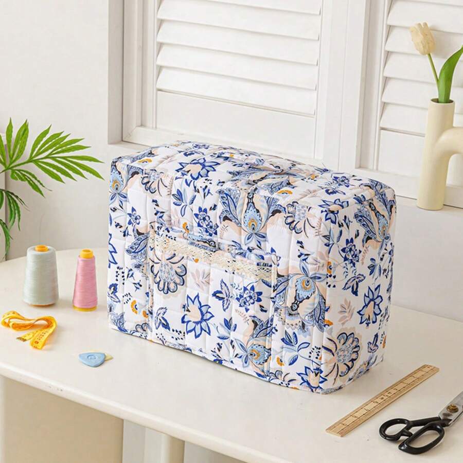 Multipurpose Sewing Bag Floral Tool Bag Large Capacity Sewing Bag Organizer Portable Totes For Home Use - Light Grey - View 1