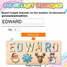 1pc Customizable Double-Row Letter Puzzle, Top Row For Customized Text, Bottom Row For Selected Image, Text Can Be Engraved On The Back. Suitable As Christmas Gift. - Light Blue 2 Rows W - View 4
