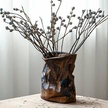 Jarrón de cerámica vintage, un diseño exquisito que presenta perfectamente una atmósfera elegante. Excelente contenedor para el cultivo de plantas, adecuado para cualquier arreglo floral. El diseño jaspeado único le otorga una belleza clásica, sirviendo como el portador perfecto para el arte floral, elevando el ambiente de su hogar u oficina. Decoración del hogar Decoración de la habitación Jarrón de flores Jarrón de vidrio