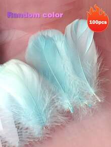 Colorful Feathers For DIYCrafting, Soft Native FeathersAccessories For PartyDecorations,FeatherMask,Windbell AndEarrings(100PCS)