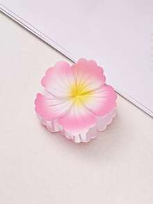 1pc Floral Shaped Hair Clip, Ombre Gradient Hair Accessory, Durable Plastic, Sweet & Cute Women's Beach Holiday Accessory, Suitable For Outings And Festivals Elegant Claw Clip Winter Hair Clutch