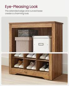 Shoe Storage Cabinet, 10 Tier Shoe Rack Organizer, Holds Up To 30 Pairs Of Shoes, For Entryway Bedroom, 12.6 X 24.8 X 73.6 Inches - 棕色 - 查看 6