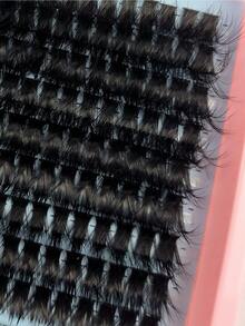 200 Pcs D Curl 100D Individual Lashes Kit With Glue Eyelash Jet Black Dense Made Of High-Quality Fiber Soft Light Durable And Natural Makeup Effect Suitable For Gift Giving - Black - View 7