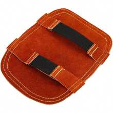 Almohadilla de Mano de Soldadura, Almohadilla para Soldar, Cuero, Parte Trasera Aluminizada, Escudo de Calor Dividir Cuero de Vaca - 1 - Ver 2