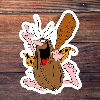 3-Inch "Captain Caveman" Cartoon Sticker - Nostalgic & Playful Vinyl Sticker For 80s Cartoon Enthusiasts, Retro Animation Lovers, Laptops, Notebooks, Water Bottles, And Fun Zones | Great For Friends, Childhood Nostalgia Fans, & Cartoon Buffs | Perfect Gift For Those Who Adore Classic Animated Designs & Vibrant Vibes | Charming Sticker For Retro Vibes, Cartoon Nostalgia, & Unique Decor