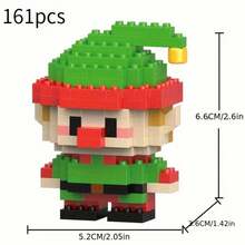 Christmas Santa Claus, Christmas Tree, Train, Snowman Micro Particle Building Blocks Christmas Gift, Creative Gift, Reindeer Assembly Building Blocks - Educational ABS Toy Gift Box, Best Holiday Gift - Multicolor - View 18