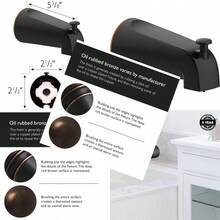 Design House Bathtub Diverter Spout 1/2in. SlipFit OilRubbed Bronze 5.34 In. L X 2.5 In. W X 2.8 In. H 522938