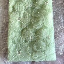 3D Floral Pearl Sequin Embroidered Fabric - Luxurious Shining Handmade Material, Suitable For Dresses And Shirts, Exquisite Design Integrates Delicate Craftsmanship, Elegant Texture Shows Fully, Exclusive Designer Customization, Multiple Colors Available For Matching Different Styles, Fashionable Accessories Versatile, Superior Craftsmanship Ensures Quality, Complex Embroidery Highlights Details