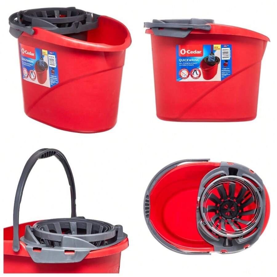 QuickWring Bucket, 2.5 Gallon Mop Bucket With Wringer, Red | SHEIN USA