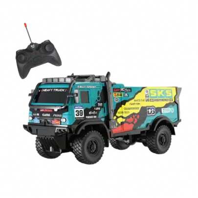  Brinquedo Infantil Caminhão de Controle Remoto Rally 1:24 Power Light Verde Zippy Toys - 10450