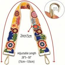 Dây đeo chéo có thể điều chỉnh, rộng 5cm, màu mơ sần, dùng thay thế cho ví và túi xách, đồ dùng thủ công tự làm, phụ kiện túi xách, đồ dễ thương nữ tính, đồ dùng cần thiết cho kỳ nghỉ, phụ kiện túi xách - Nhiều màu - Xem 6