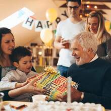 Birthday Wrapping Paper Roll - Vintage Colorful Happy Birthday Brown Kraft Wrapping Paper Jumbo Roll Boys Men Women Girls Kids, 17 X 590 Inches