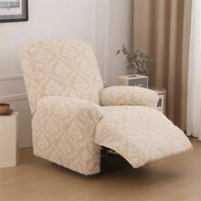 4/6/8pcs Geometric Pattern Casual Chair Covers, Polyester Fiber Jacquard Velvet Casual Chair Slipcovers, Suitable For Office, Living Room, Home Decor, Washable Sofa Covers, All Seasons - Beige - View 5